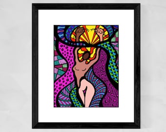 Feminist art, Girl power print,  Female Empowerment, Women's rights poster,  Black Feminist art, Black artists, Christmas gift for her