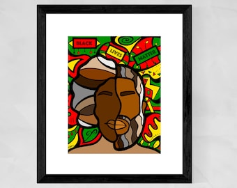 Black Lives Matter Art, Social justice art, Black artists prints, Civil Rights art, Political Activism, Christmas gift for dad, Activists