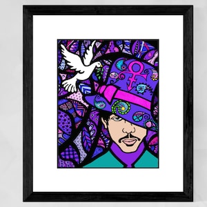Prins, Afro-Amerikaanse kunst, paarse regen, muziekposter, prins kunst, kerstcadeaus voor papa, muziek kunst aan de muur print, originele kunst print