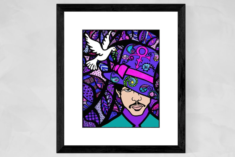 Prince Rogers Nelson, African American Art, Prince Art, Purple Rain, Music Art Prints, Pop Art, R&B Music, Christmas gifts for him image 1