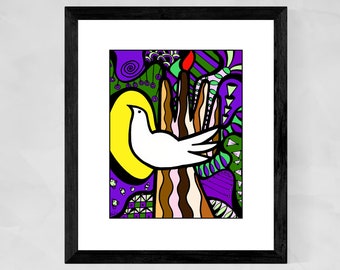 Holy spirit art, Christian wall art, Religious art, African American art, Christian gifts, Ordination gift, Holy Spirit dove, Bible art