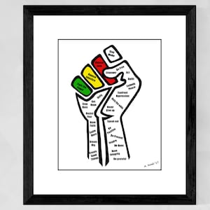 Protest Art, Revolution Wall Art, Black Lives Matter Artwork, African American Art, Political Art Prints, Human Rights, Anti-Racism Artwork