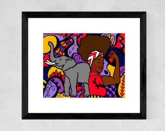 Delta Sigma art, Delta art prints, Black sorority artwork, African American art, Christmas gifts for black women, Afrocentric wall art
