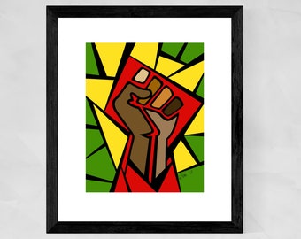 Black Power Fist, Protest Art, African American Art, Inspirational art, Black Lives Matter Art, Civil Rights Art, Christmas gifts for dad