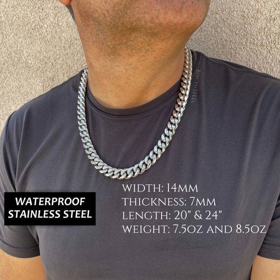 14mm Stainless Steelcuban Link Chain, Thick Steel Cuban Chain, Heavy Stainless Curb Chain, Hefty Miami Cuban Link Chain, Waterproof Chain - Etsy 14mm Stainless Steelcuban Link Chain, Thick Steel Cuban Chain, Heavy Stainless Curb Chain, Hefty Miami Cuban Link Chain, Waterproof Chain - Etsy