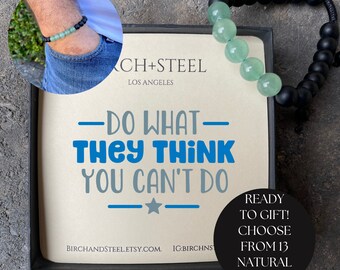 Motivational Stone Bracelet: Inspirational Gift for Students