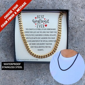6mm Stainless Steel Cuban Link Chain - Gift for Boyfriend, Husband