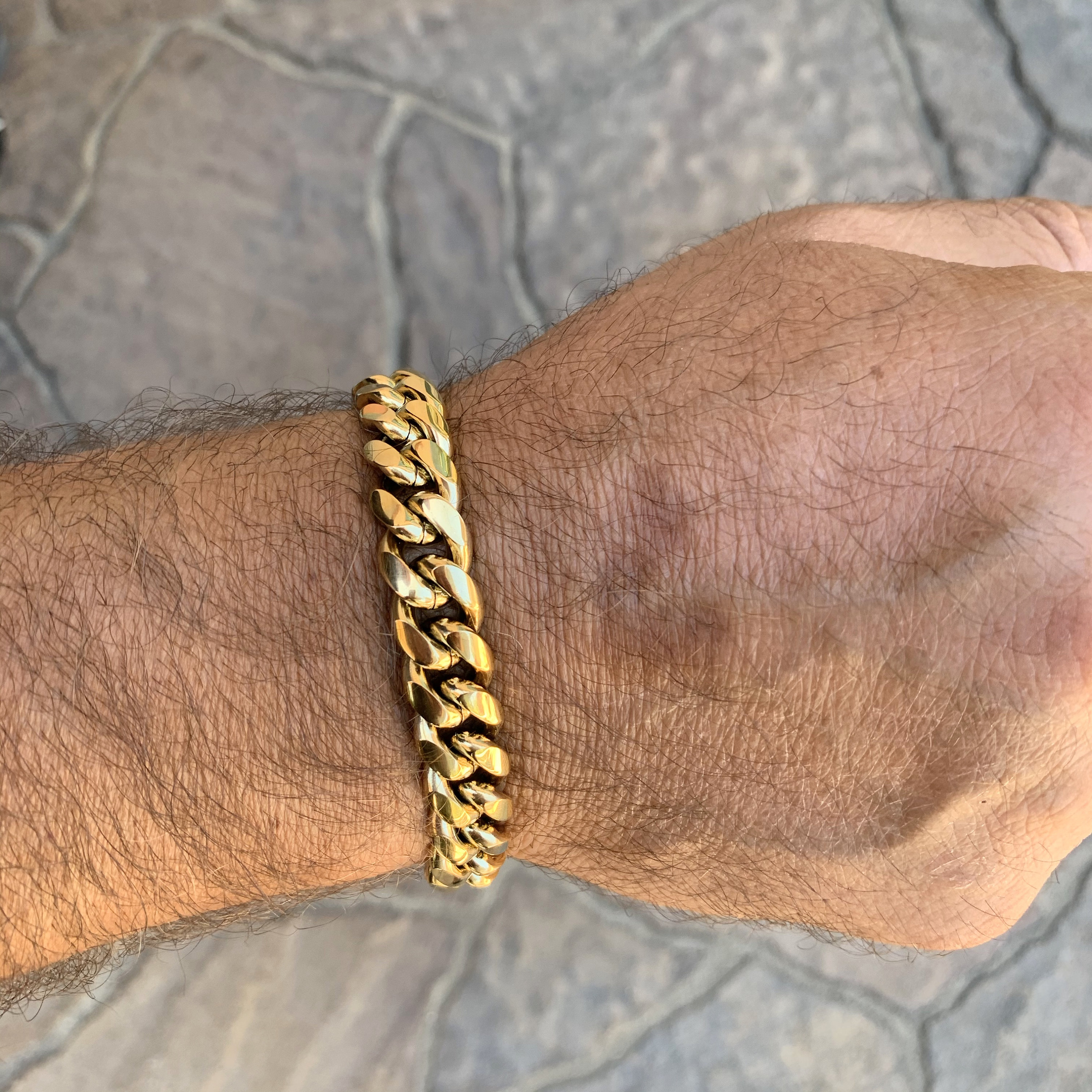 Thick Cuban Chain Bracelet 12mm Chain 