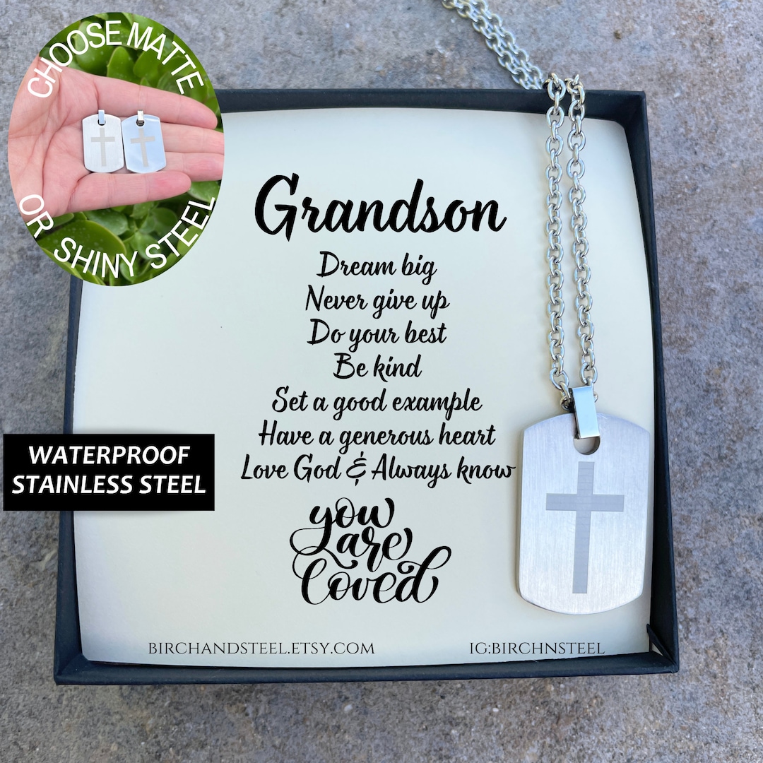 Grandson Gift With Encouraging Message, Motivational Gift for Grandson