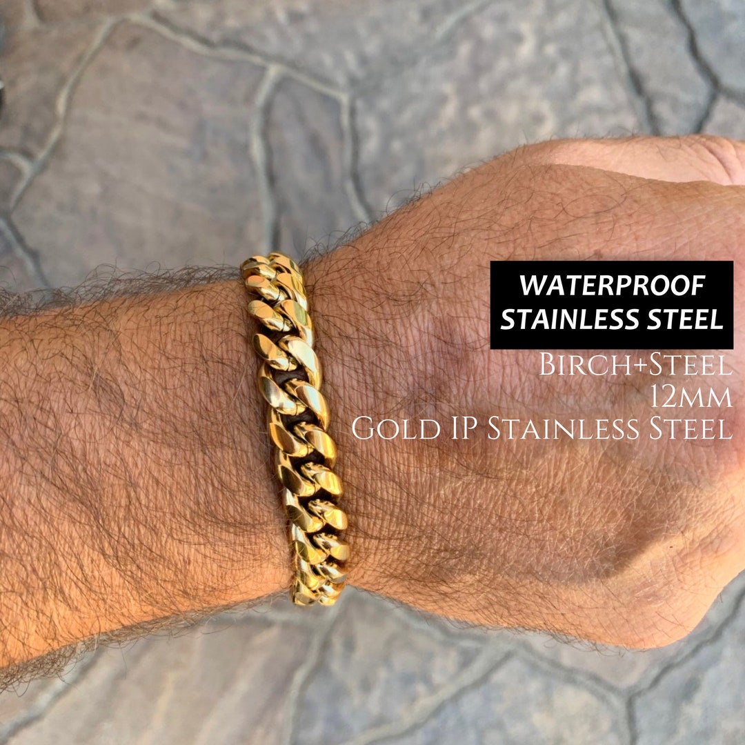 ブレスレット *Gold-Tone Chain Bracelet Amazon.com: Jxlepe Miami Cuban Link Chain Bracelet 18K Gold