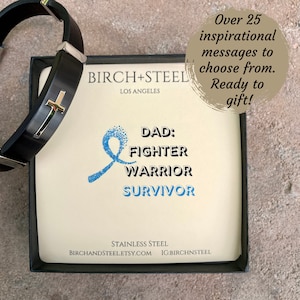 Dad Fighter Warrior Survivor Bracelet Gift, Gift for Sick Dad, Support & Encouragement Bracelet Gift, Dad Cancer Survivor Bracelet Gift