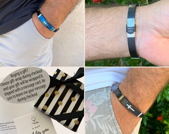 Korotho Pulsera De Cruz Para Hombre, Regalo Para Papá, Papá