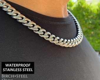 Buy 12mm Stainless Steel Cuban Link Chain Any Length Online in