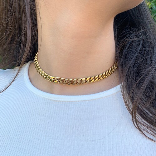 18K Gold Electroplated Steel Chain 