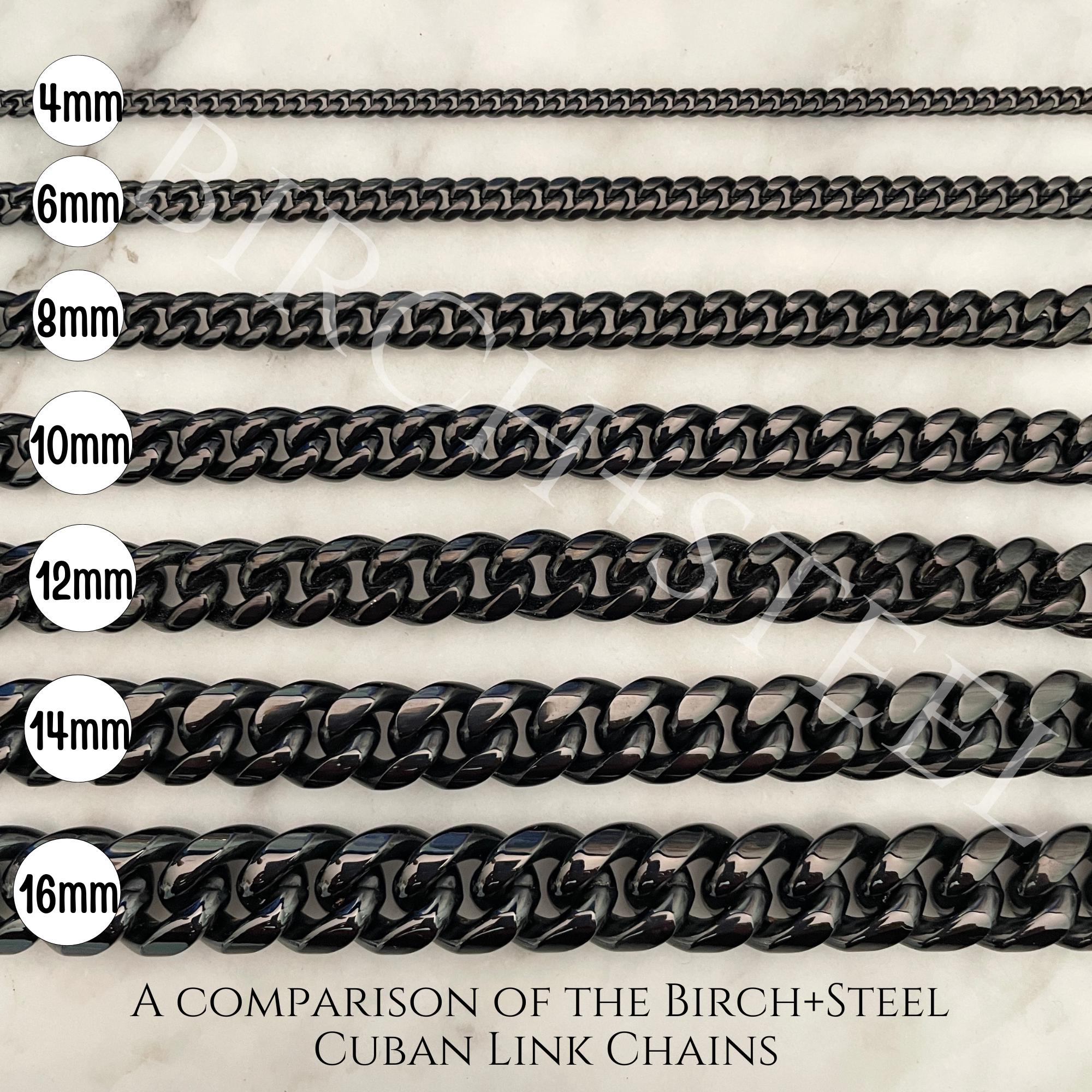 Men's 16mm Stainless Steel Cuban Link Chain - Clasp Free Slip Over ...