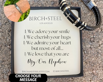 Bracciale Per Nipote Da Zia/Zio | Inciso 'to My Niece I Love You' | Metallo Inossidabile - 5