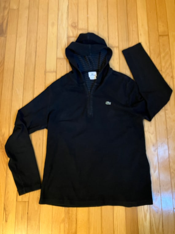 Vintage Lacoste Quarter Zip Hooded Sweater