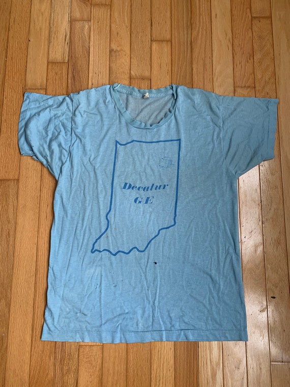 Vintage Distressed Decatur Indiana GE T-shirt - Re