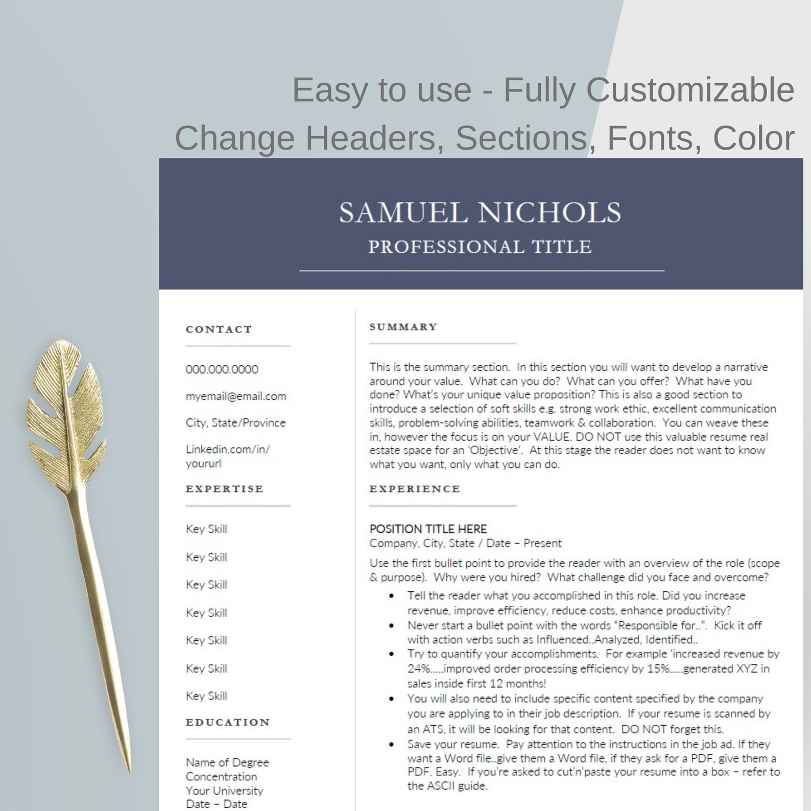 Executive C Suite Resume Template - Il 1588xN.3057324091 Off2 