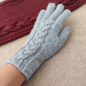 Women's Fullfinger Gloves 40%wool Blend Long Cuff Winter