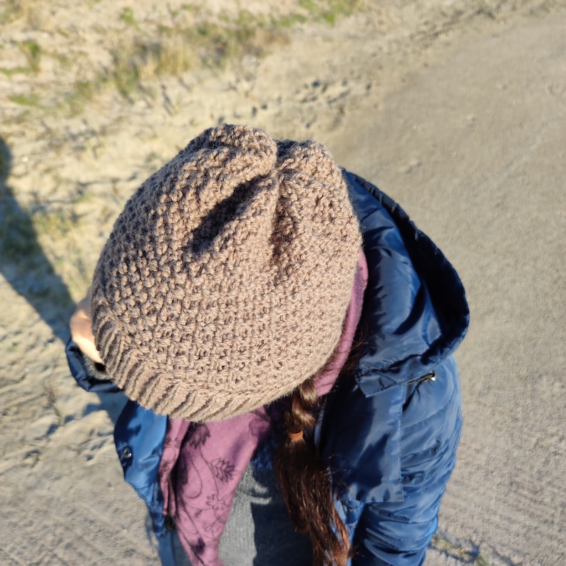 Bulky Wool Knit Hat Knit Beanie Foldover Brim Hat Women Slouchy Hat Alpaca Wool Beanie Skiing Hat Chunky Knit Men Winter Hat