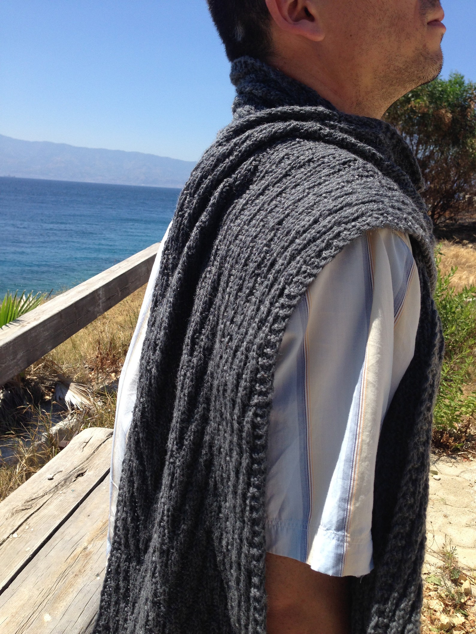 Pattern Knit Scarf PDF Men Scarf Pattern Winter Scarf Gift - Etsy