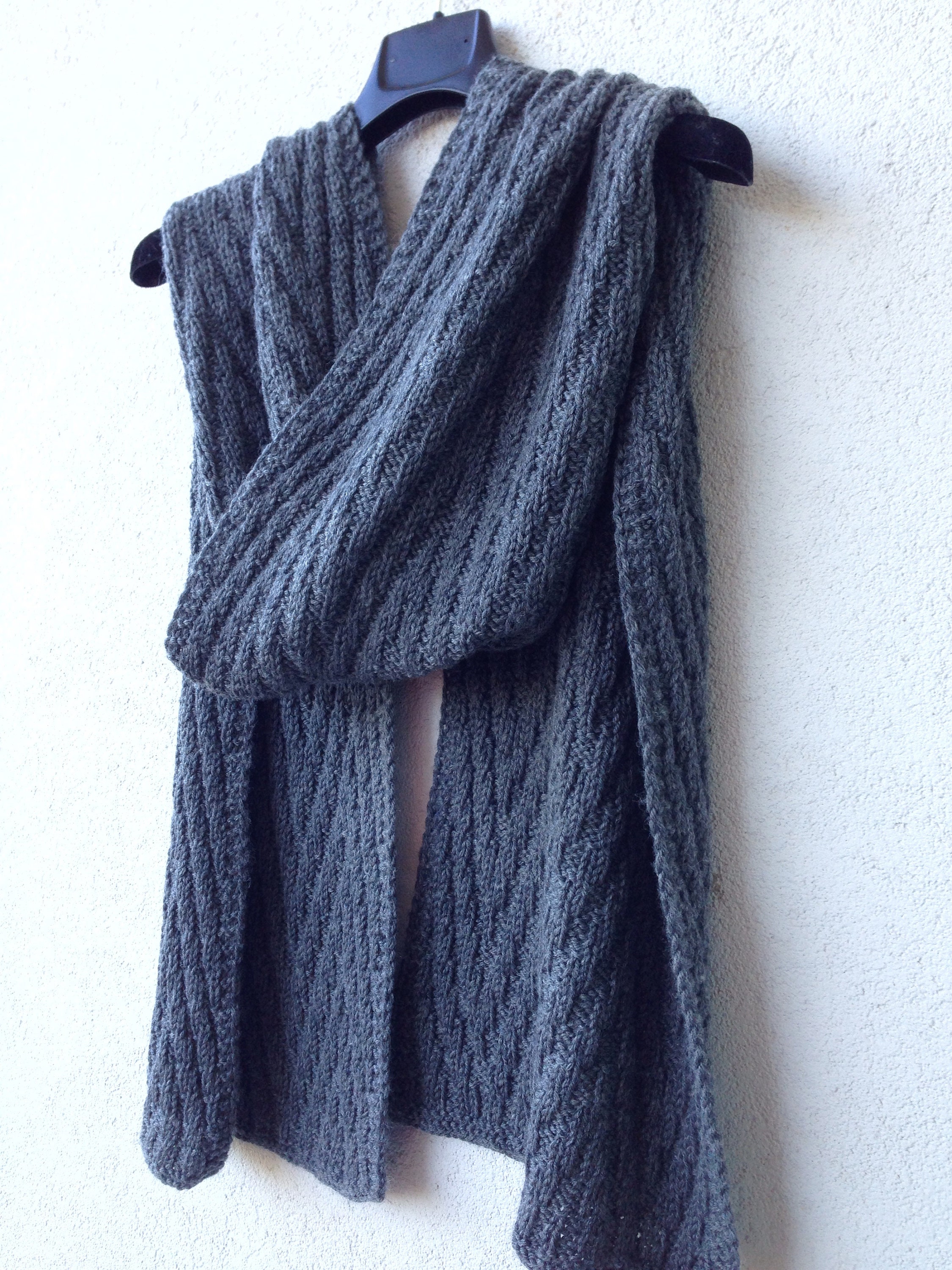 Pattern Knit Scarf PDF Men Scarf Pattern Winter Scarf Gift - Etsy