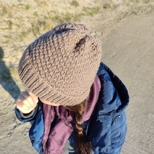 Bulky Wool Knit Hat - Knit Beanie - Foldover Brim Hat - Women Slouchy Hat - Chunky Knit Men Winter Hat - Alpaca Wool Beanie - Skiing Hat