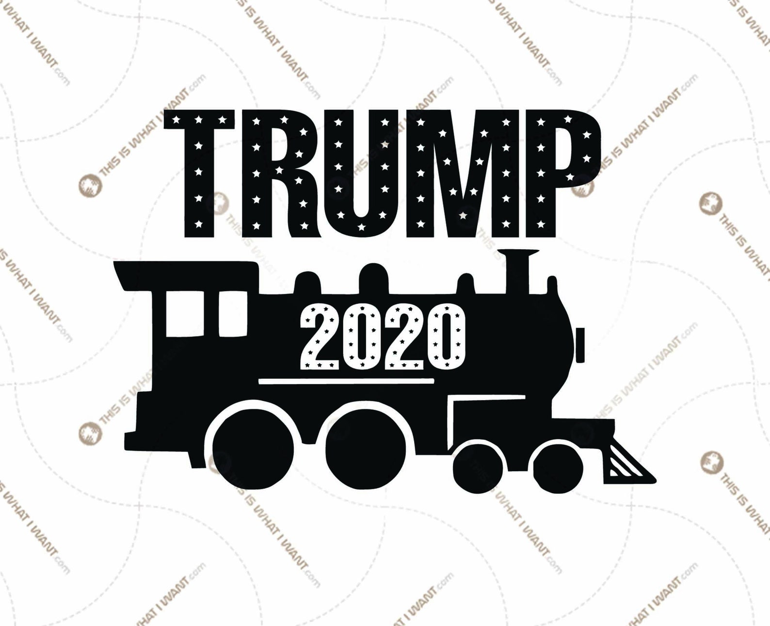 Donald Trump 2020 On Train Printable Graphic Art Vector | Etsy