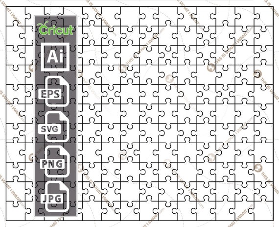 165 Piece Jigsaw Puzzle for Custom DIY Creation Vector Hi-quality Ai, Svg,  Jpeg, Png, Eps Cricut Ready 