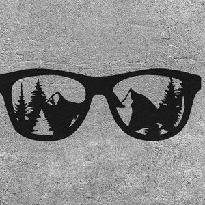 Mountains and Trees Glasses SVG Files, Laser File, Laser Cut File, Svg ...