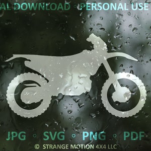 File SVG Dirt Bike, file laser, file tagliato al laser, svg, clipart di motocross, biciclette, clipart di Dirt Bike, clipart di mountain bike