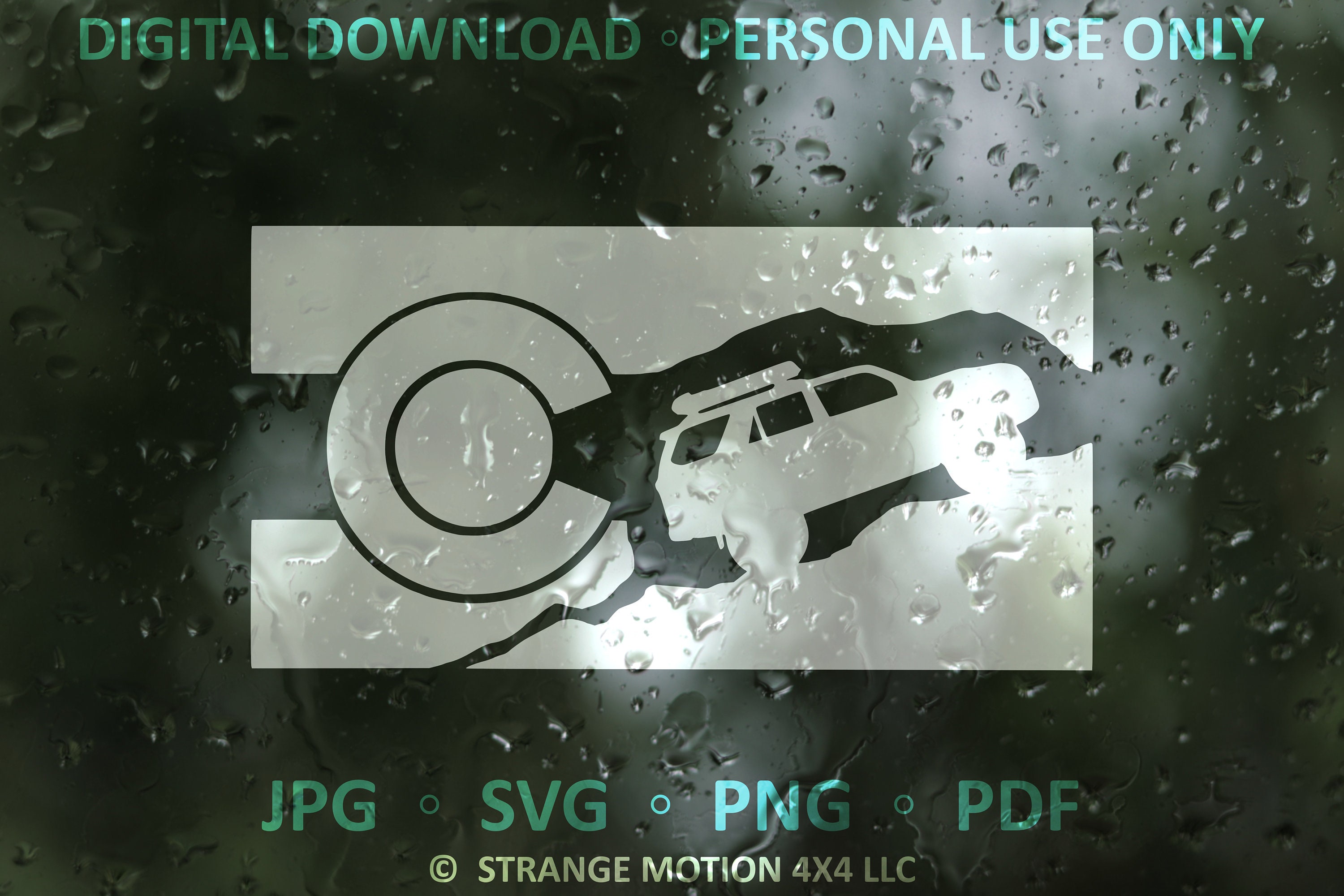 SVG For 4Runner 5th Gen Colorado Flag, co, Vector, Clipart, Cut File For Cricut, Silhouette, Digital, Accessories For Toyota, PDF, png, JPG