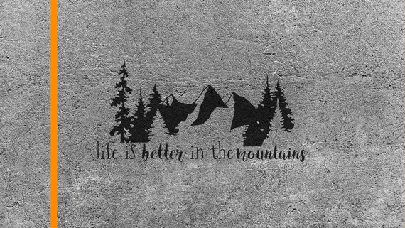 Mountains And Trees Svg File Cut File For Cricut And Etsy