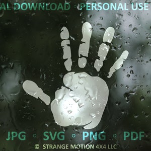 File SVG impronta a mano, Clipart impronta a mano, File di impronte digitali, File laser, File di taglio laser, SVG, Halloween SVG, Wave Clipart, File Svg Cricut