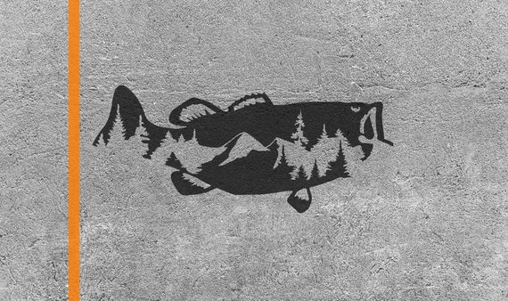 Download Svg File Bass Clip Art Fish Digital Cut Files For Cricut Etsy