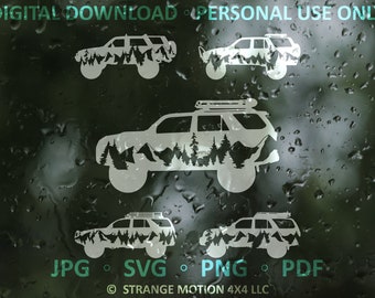 Mountain SVG Bundle For 4Runner, Cut Files For Silhouette And Cricut, Clipart, Camping SVG, Outdoor Adventures, Accessories For Toyota, DIY