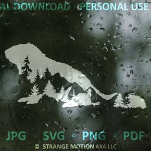 Mountain SVG File, Marmot SVG, Marmot Clipart, Laser File, Laser Cut File, svg, Animal SVG, Laser svg File, Car Accessories, Colorado
