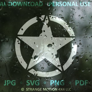 ディストレストアーミースターSVG、レーザーファイル、レーザーカットファイル、svg、旅行、クリップアート、愛国的なSVG、スターSVG、レーザーsvgファイル、png、jpg、pdf、us