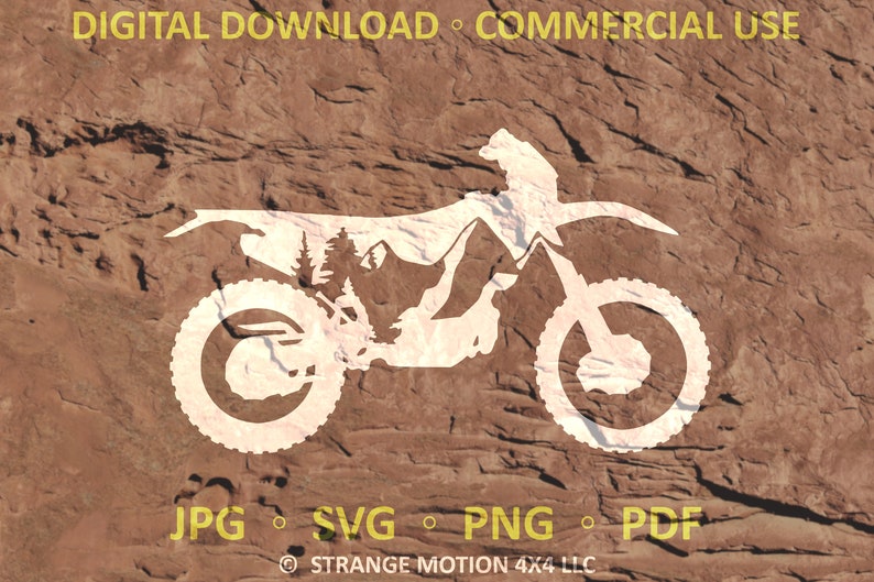 Mountain Dirt Bike Svg File Cut File For Cricut And Etsy