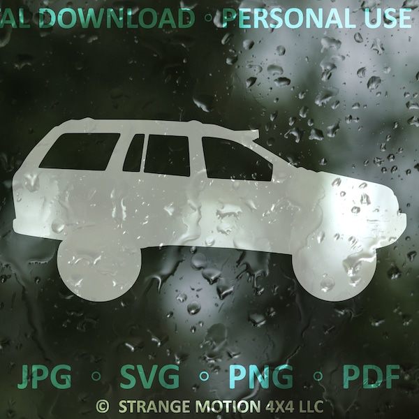 SVG For Cherokee WJ, Silhouette, SUV svg, Mountain Laser File, Laser Cut File, svg, Laser svg File, Accessories For Car, Clipart Image