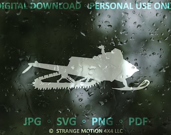 SVG File, Snowmobile Silhouette, Adventure, Laser File, Laser Cut File, svg, Laser svg File, Snowmobile, Winter SVG, Decal Cut File