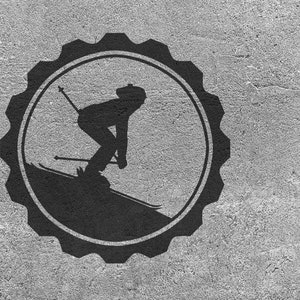 Ski SVG File, Laser File, Laser Cut File, svg, Skier Clipart, Adventure Laser svg File, Skiing SVG Files, Mountain SVG, Decal Cut File