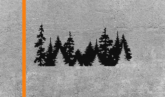 Trees Svg File Mountain Design Cut File For Cricut And Etsy