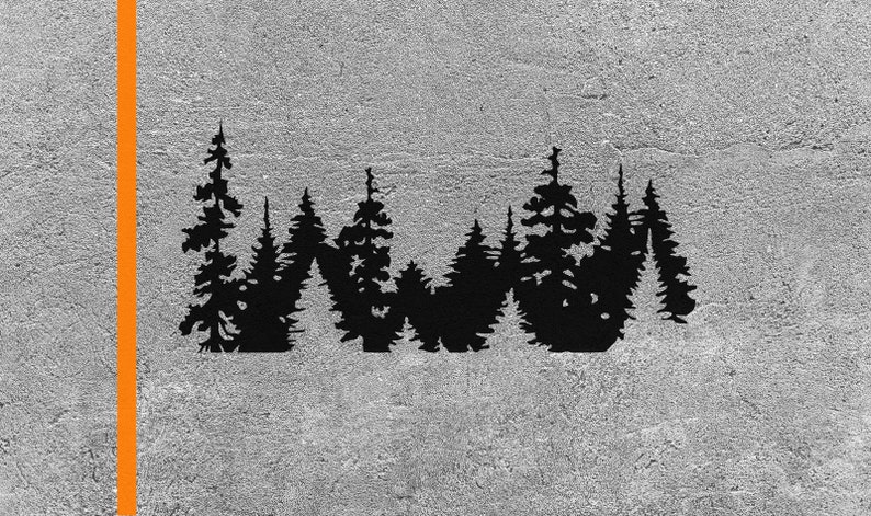 Trees SVG File Mountain Design Cut File For Cricut And | Etsy