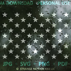 Arquivo SVG da bandeira americana Star Union, arquivo a laser, arquivo cortado a laser, svg, imagem vetorial da bandeira, estêncil da bandeira americana, SVG para carro, acessórios