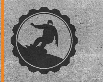 Snowboard SVG File, Laser File, Laser Cut File, svg, Snowboarder Clipart, Snowboarding SVG Files, Mountain SVG, Decal Cut File, Snow Art