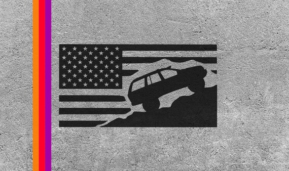 Download American Flag Svg File For Jeep Wj Cut File For Cricut And Etsy