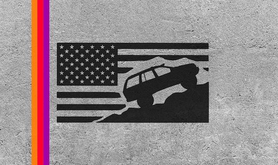 Download American Flag Svg File For Jeep Wj Cut File For Cricut And Etsy