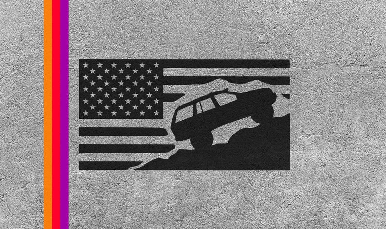 Download American Flag SVG File For Jeep WJ Cut File For Cricut And ...